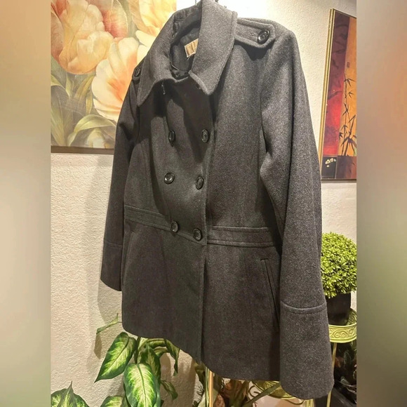 Michael Kors gray wool blend jacket/coat women’s size XL - Picture 4 of 16